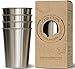 Caveman Premium Heavy Stainless Steel Cups For Kids & Toddlers. Safe Rimless 8oz 4Pack
