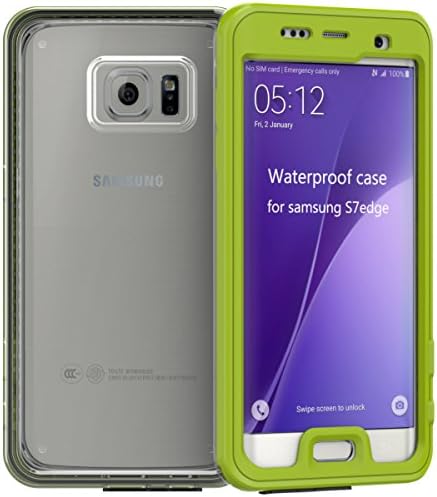 Gorilla Cases Galaxy S7 Edge Waterproof Case, Waterproof, Dust Proof, Snow Proof, Shock Proof Case, Waterproof Protection up to 20ft, for Samsung Galaxy S7 Edge Green (Green)
