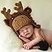 Huggalugs Baby Toddler or Adult Knit Moose Hat with Antlers S