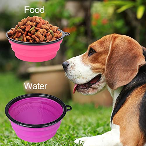 PetBonus 2Pack Silicone Collapsible Dog Bowls, BPA Free Dishwasher