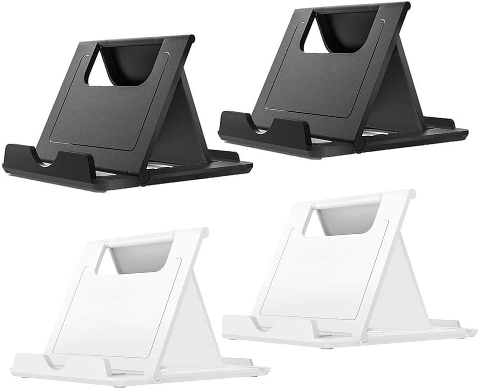 HAPPITON Phone Stand Tablet Stand Multi-Angle Cell Phone Stand Cradle Holder Universal Foldable Compatible with Samsung iPhone Xs/XR/XS Max/8/X