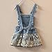 Kidscool Baby & Little Girls Cotton Denim Adjustable Overalls Dress, 2 - 3 Years