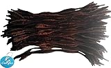 Caryko Fuzzy Bump Chenille Stems Pipe Cleaners, Pack of 100 (Coffee)