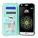 LG G5 Case, Style4U Premium PU Leather flip Wallet Bag Pouch Case with Credit Card Slots Pockets Cover for LG G5 with 1 Stylus [Mint Green]