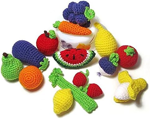 Handmade Baby Kids Soft Crochet Knit Fruit and Vegetable Toy Newborn Photography Prop