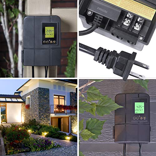 sterno home GL33120 12V 120W Low Voltage Landscape Lighting Transformer