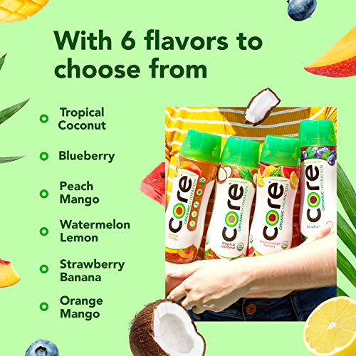 CORE Organic Hydration, 16.9 (Pack of 12), Nutrient Enhanced Flavored