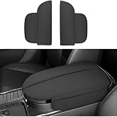 DEYTOP Center Console Cover for Acura MDX 2007-2013 Accessories Car Armrest Cover for Acura MDX 2011 2012 Accessories Anti-Scratch Leather Armrest Pad Protector (Black)