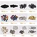 754pcs Lava Beads Kit, Lava Stone Rock Beads Chakra Beads Spacers Beads with 2 Rolls Elastic String and Needles for Essential Oils Bracelet Necklace Jewelry Making (8mm 6mm)