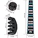 Jetec 7 Pieces Rubber Violin Practice Mute Set, Included 2 x Claw Style Mute and 4 x Round Tourte Style Mute and 1 x Violin Note Sticker for 4/4 Violin, Black