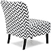 Best Choice Products Modern Contemporary Upholstered Armless Accent Chair - Gray/White
