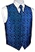 Men's 3pc Paisley Vest NeckTie Pocket Square Set For Suit or Tuxedo