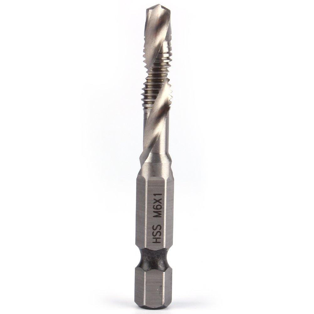 Hexagonal Shank Drill Bits Hexagonal Tap M6 HSS 1/4 Inch for Metric Drill Bits