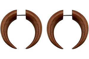 Pierced Owl - 16G Organic Sawo Wood Fake Pincher Taper Plugs, Sold as a Pair