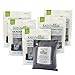 MOSO NATURAL Air Purifying Bag 5 Pack. Bamboo Charcoal Air Freshener, Deodorizer, Odor Eliminator, Odor Absorber for Cars and Closets. 200g Charcoal Color