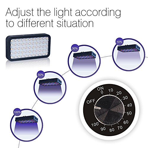 Lightimetunnel 165W LED Aquarium Light Full spectrum Dimmable Hood Lighting for LPS SPS Coral Reef Fish Tank - Thumbnail 3
