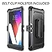 LG V20 Case, YOUMAKER Full-Body Rugged Belt Clip Holster Case with Built-in Screen Protector for LG V20 (2016 Release), Black/Black