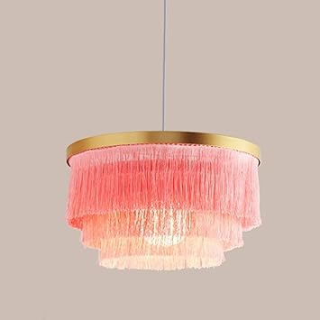 Tea Fairy Nordic Dekorative Pendelleuchte Warme Romantische Led Quaste Deckenleuchter Grau Blau Rosa Weiss Kreative Restaurant Schlafzimmer Esszimmer Decke Hangelampe Color Pink Amazon De Kuche Haushalt