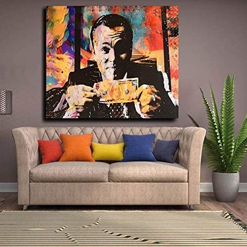 Hechuyue Sala Nordica Lobo Wall Street Dinero Decoracion Abstracta