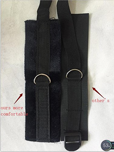 Handcuffs - Under Bed System (5 in 1) - Hand Cuffs Set Including Soft Adjustable Hand Ankle Wrist Leg Cuffs, Eye Mask Blindfold & Other Fun Toys - Handcuffs For Women Men (Black)