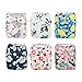 babygoal Reusable Cloth Diapers for Baby Girls, One Size Adjustable Washable Pocket Nappy Covers 6 Pack+ 6pcs Microfiber Inserts+4pcs Bamboo Inserts 6FG09