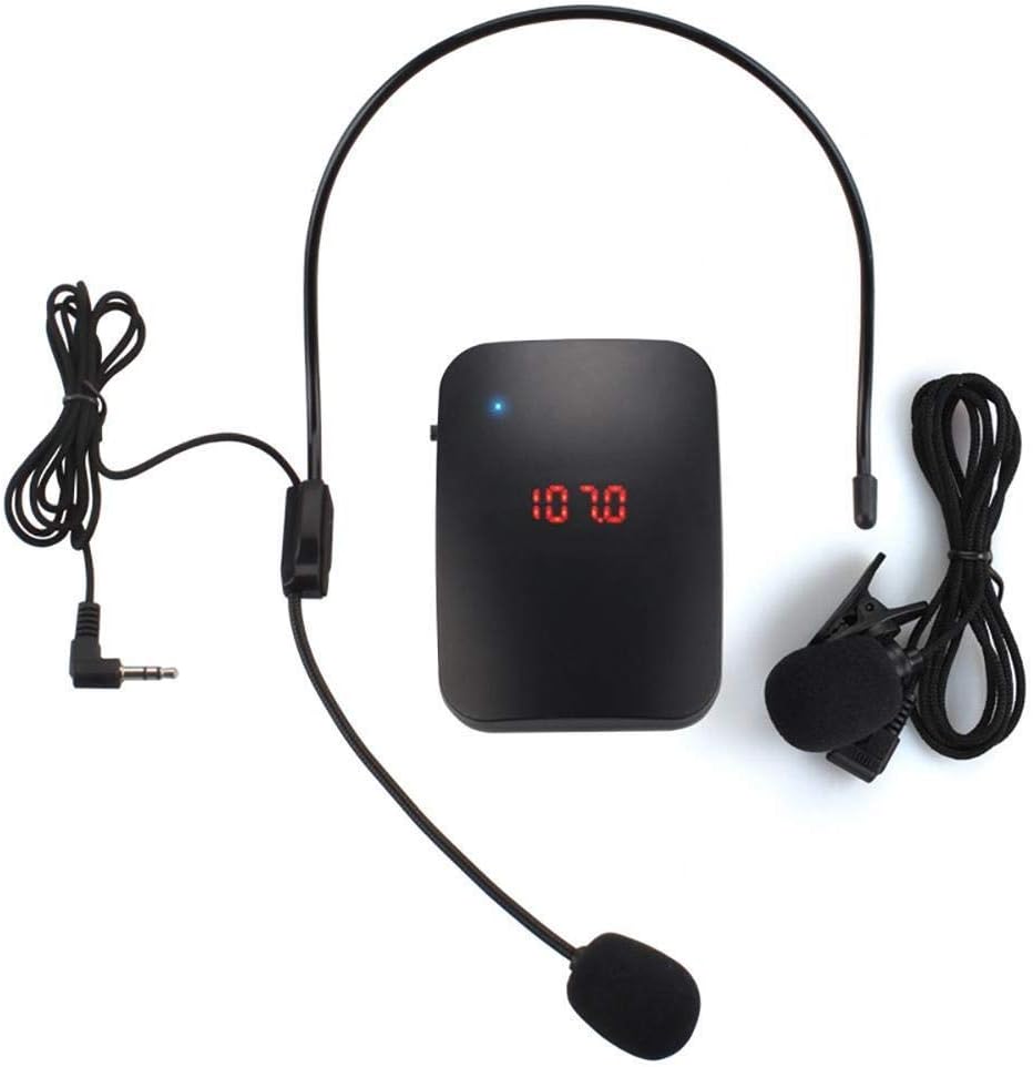 YOUTHLIKEWATER Wireless Microphone FM Radio Transmitter Headset Collar Tour Guide Clip-On