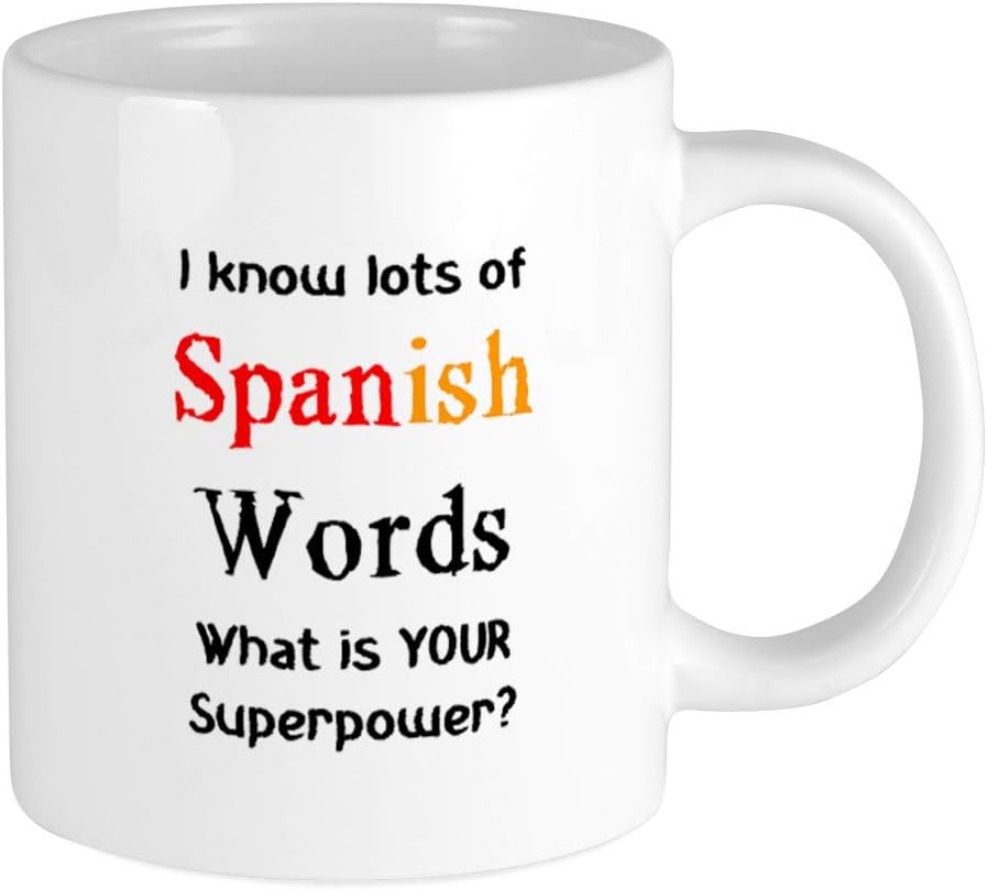 Amazon.com CafePress Spanish Words 20 oz Ceramic Coffee Mega Mug