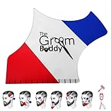 Hair Shaping Tool Styling Template by The Groom Buddy for Men's Hairline and Beard - Perfect Symmetric Lines and Trims for Men. Flexible Tool for a Beard Mustache Goatee Side Burns Neck Line ups