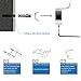 E-PRANCE Shower Window Squeegee, Deluxe Stainless Steel Squeegee for Bathroom Mirror Wiper, Window Glass Cleaning, Longer Handle with Stripes for Easy Grip (A)