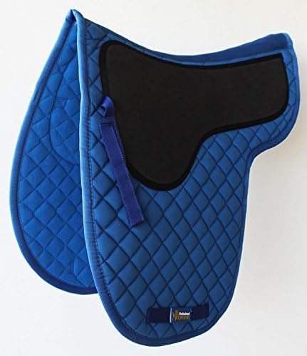 Horse Cotton Quilted Jumping ENGLISH SADDLE PAD Trail Contoured Gel Blue 72F23