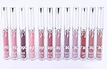 Matte Lip Gloss Bold Pro-Last Color Lipstick Waterproof Full Set 12PCS (12 PCS, Matt/Silver Cap)