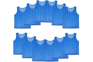 Saaifuu 12 Pack Soccer Jersey Basketball Pinnies Scrimmage Vests Team Practice Jerseys for Kids Youth Adult