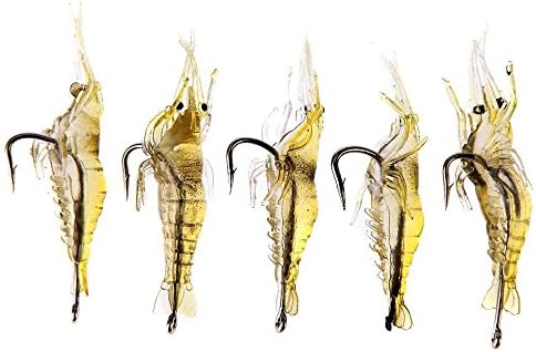 1 pcs ZANLURE 4cm Shrimp Fishing Soft Prawn Lure Hook Tackle Bait Fishing Lures by Vinyl De