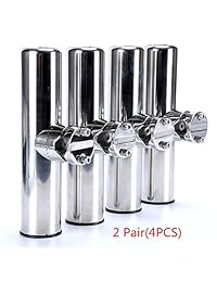 Amarine made 4pcs acero inoxidable Clamp en rieles caña de pescar Soporte para 7 8" a 1"