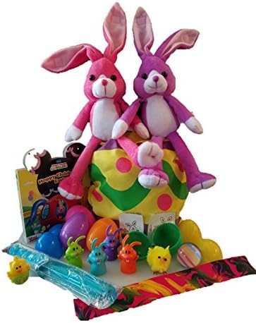 Easter Gift Basket Filled for Girls - 19 Items Bundled includes Toys and Mickey Mouse "Hoppy Clubhouse Easter" Book.