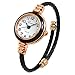 Black Rose Gold Geneva Cable Band Women's Small Size Bangle Watch