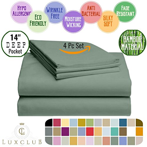 4 PC Microfiber and Bamboo Sheet Set Bamboo Bedding Sheets