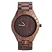 Kenon Mens Wood Watch Black Sandalwood Japan Miyota Movement Sony battery
