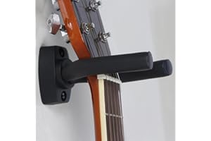 Guitar Wall Hanger Mount - Heavy-Duty Nylon with EVA Padding, 5.12 x 2.56 x 1.38 Inches, for Acoustic/Electric Guitars, Bass,