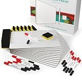 12 Pack Dry Erase Whiteboards Set, Small White Boards Great for Students and Classrooms, 9x12 Inch Mini Lap Board with Red Black Markers and Erasers