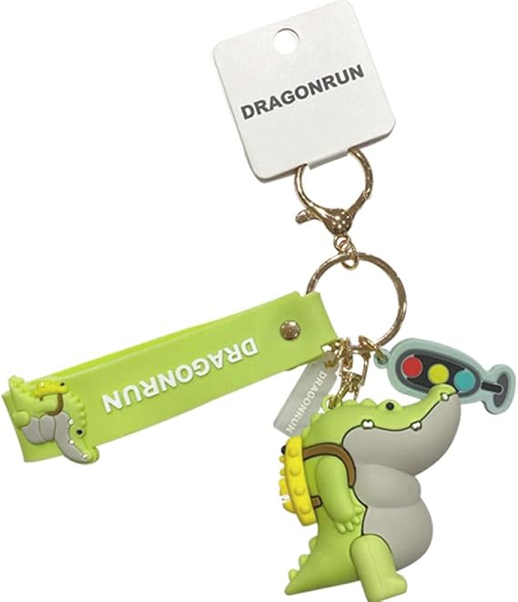 Amazon Co Jp 漫画の大きな口のクロコダイルキーホルダーかわいいシリコンキーホルダー愛好家の男性と女性のハンドバッグの装飾品バッグハンギングキーリング 服 ファッション小物