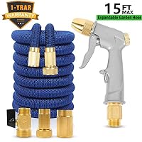 Sunifier Expandable Garden Hose 15 FT 25FT Flexible Garden Hose 50 FT 100 FT Expandable Water Hose with Garden Hose Nozzle for Lawn, Patio, Garden (Blue-15FT)