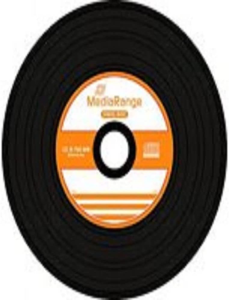 MediaRange MR225 CDR80 700MB 52x Spindle Vinyl Retro Black 50 Discs