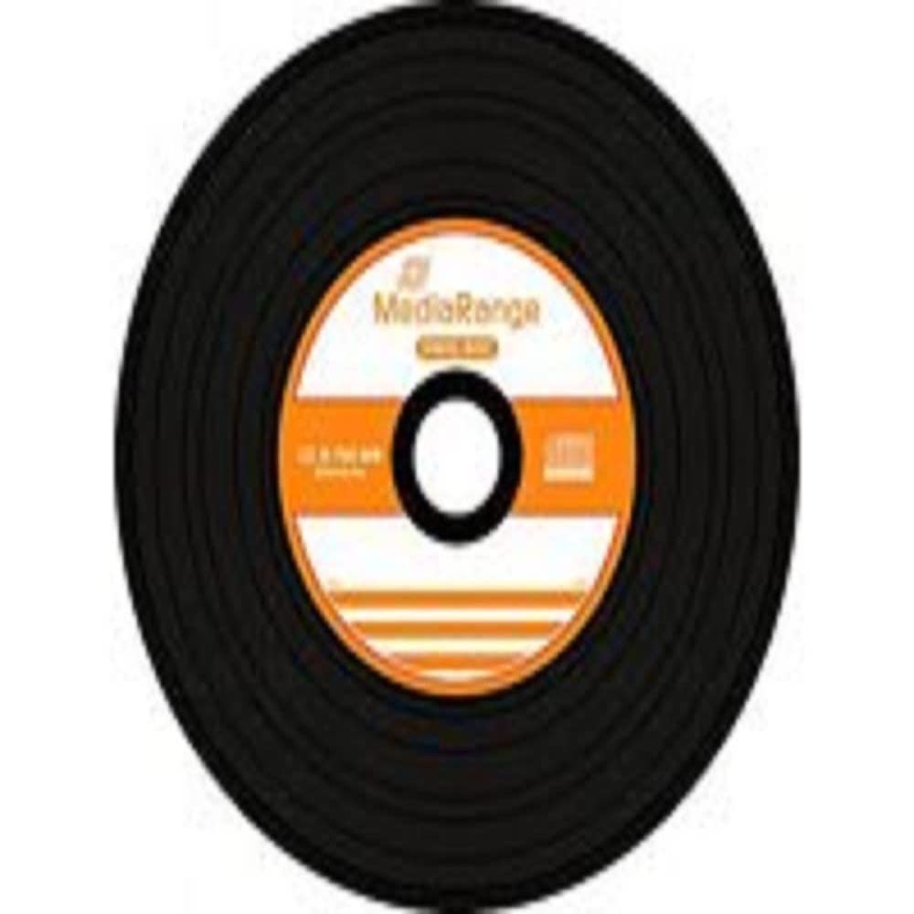 MediaRange MR225 CDR80 700MB 52x (50) Spindle Vinyl Retro Disk black
