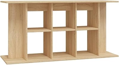 vidaXL Engineered Wood Aquarium Stand Sonoma Oak Spacious Storage