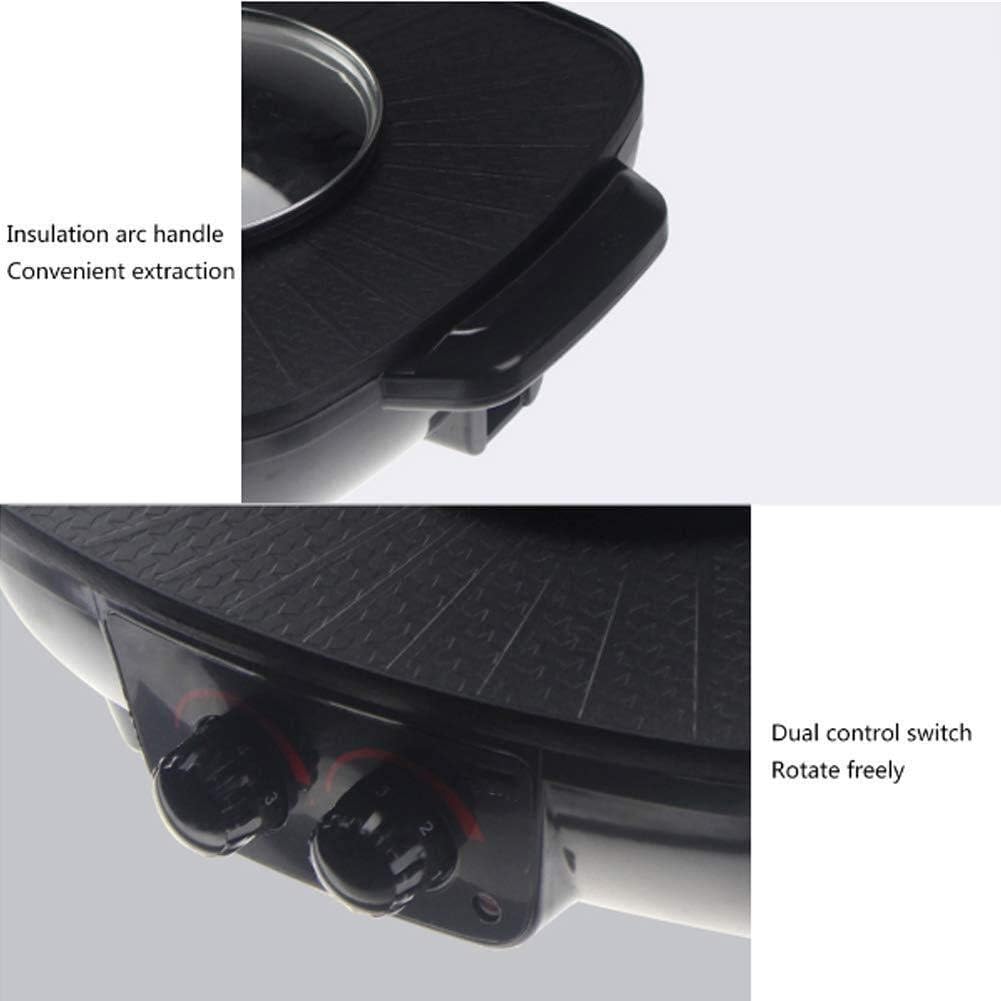 review WYQ Barbecue Hot Pot, Electric Grill Health Coating Smoke-Free Non-Stick Electric Hot Pot Electric Grill (Black)