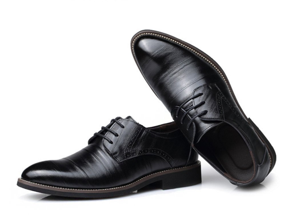Blivener Men\'s Brogue Oxford Tuxedo Lace up Dress Shoes Black US8.5