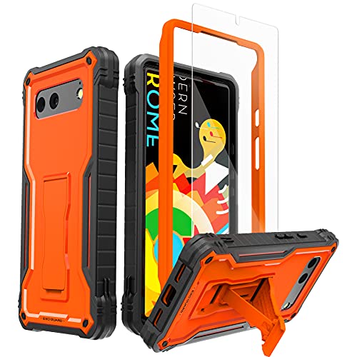 ExoGuard for Google Pixel Case, Rubber Shockproof Heavy Duty Case with  Screen Protector for Google Pixel P