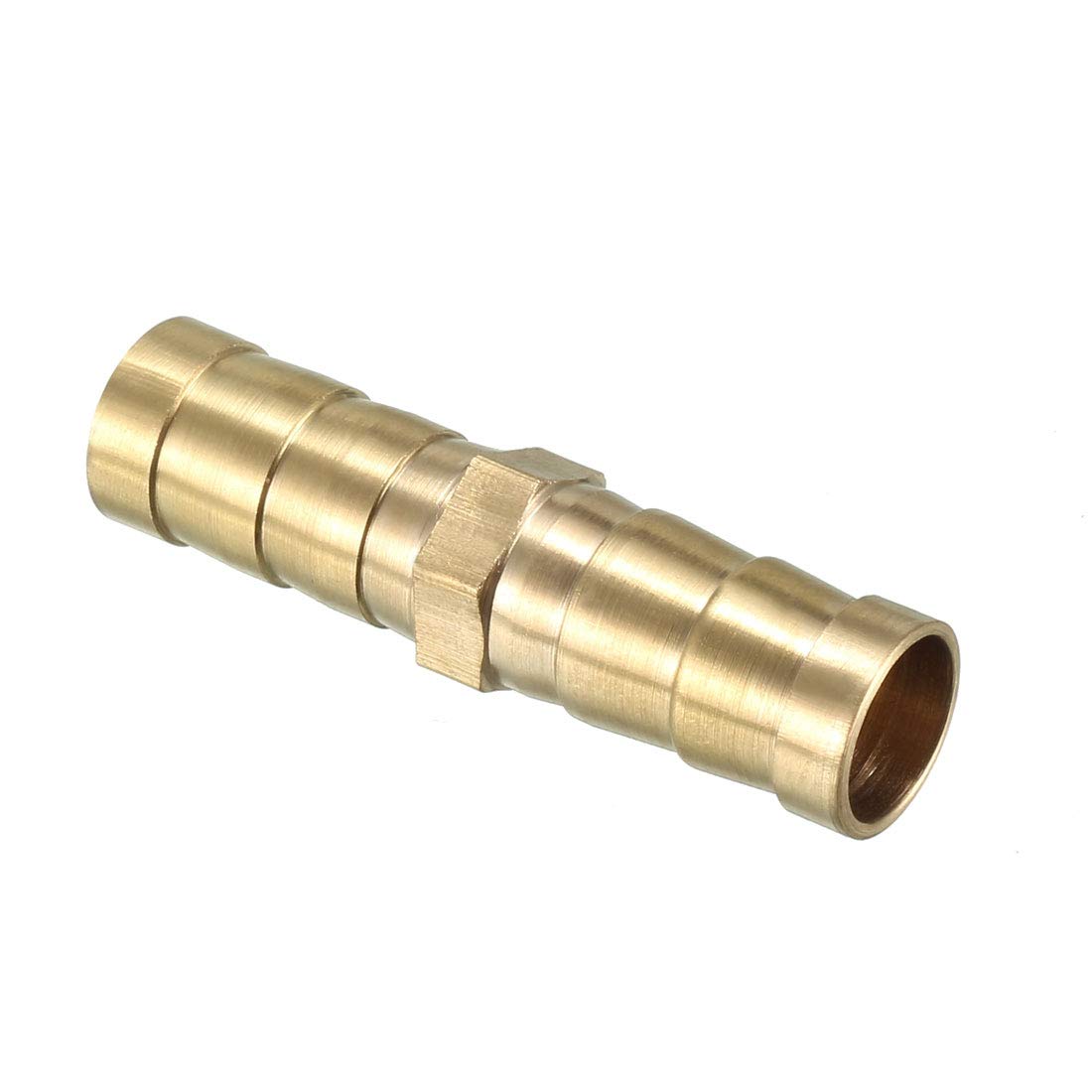 sourcing map 10mm Brass Barb Hose Fitting Straight Connector Coupler
