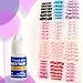 12 Style 144pcs Pre-design False Nail Tips + 1pcs Nail Glue for Fake Nail Art Tip